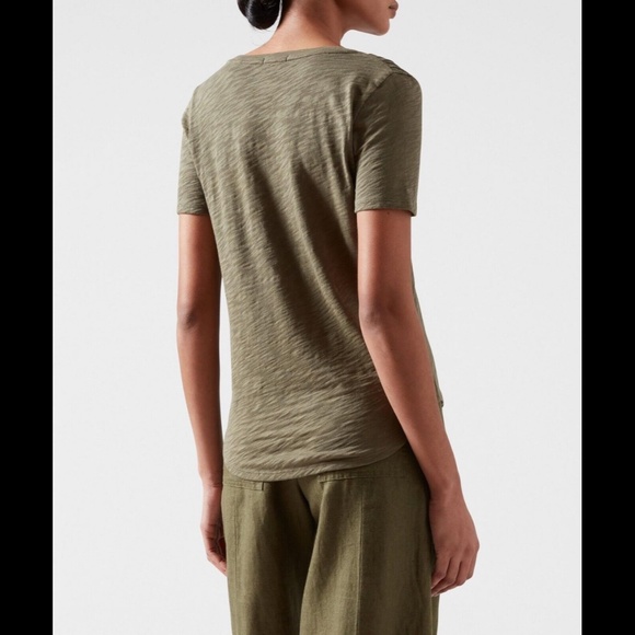 NWOT ATM Anthony Thomas Melillo Slub Jersey Classic V-Neck Tee Army Green Sz XL - Picture 2 of 10
